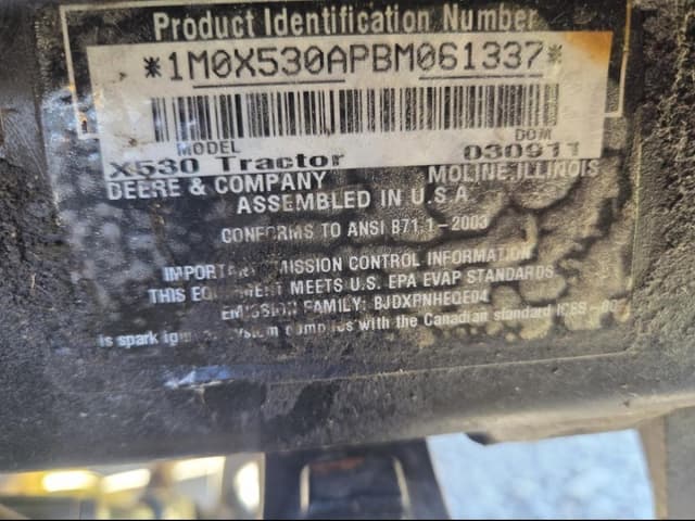 Image of John Deere X530 equipment image 2