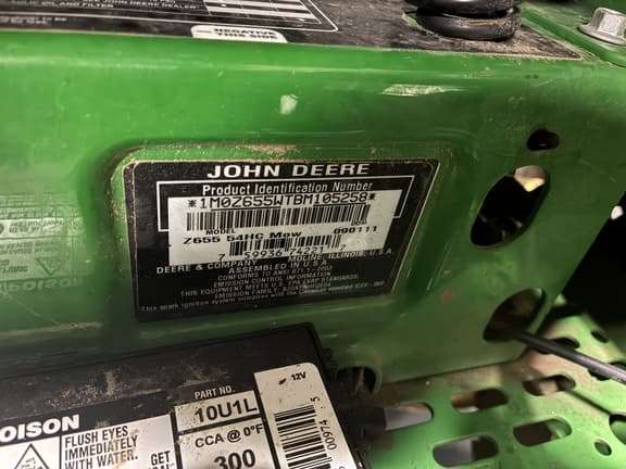 Image of John Deere Z655 equipment image 4