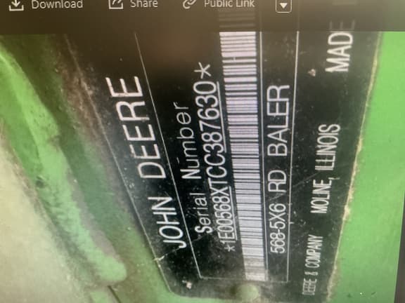 Image of John Deere 568 equipment image 2