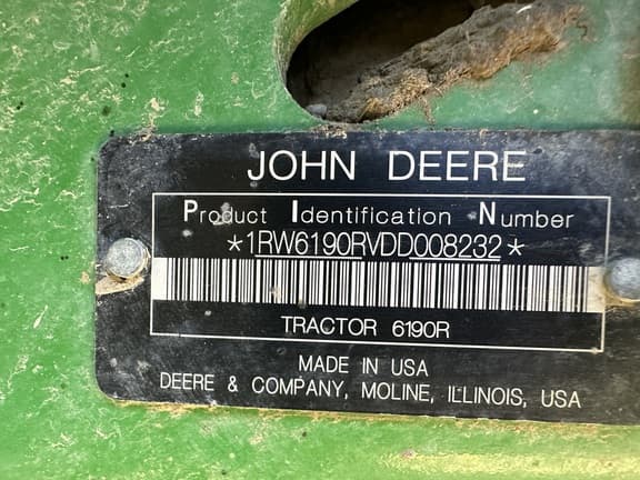 Image of John Deere 6190R equipment image 2
