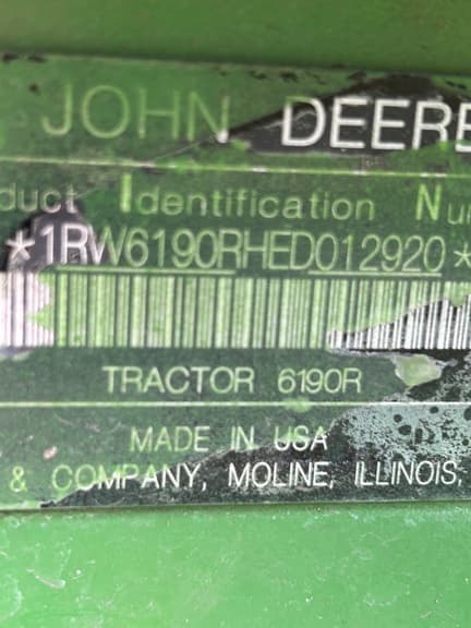 Image of John Deere 6190R equipment image 1