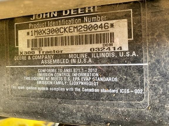 Image of John Deere X300 equipment image 4