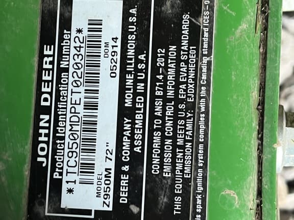Image of John Deere Z950M equipment image 4