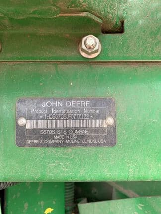 Image of John Deere S670 equipment image 4
