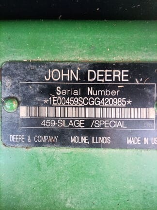 2016 John Deere 459 Silage Special Equipment Image0