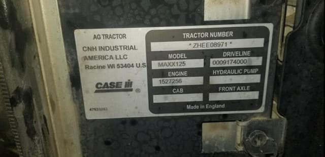 Image of Case IH Maxxum 125 equipment image 2
