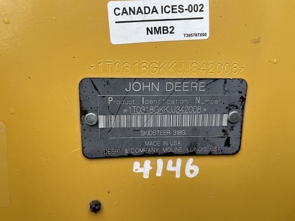 Image of John Deere 318G equipment image 3