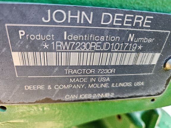 Image of John Deere 7230R equipment image 4