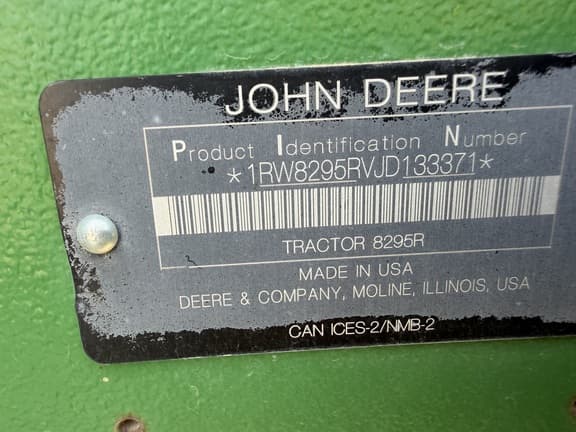 Image of John Deere 8295R equipment image 2