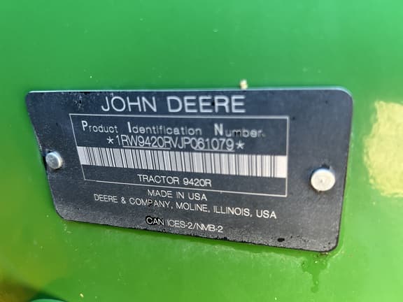 Image of John Deere 9420R equipment image 2