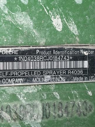 Image of John Deere R4038 equipment image 2