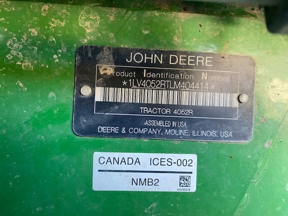 Image of John Deere 4052R equipment image 1
