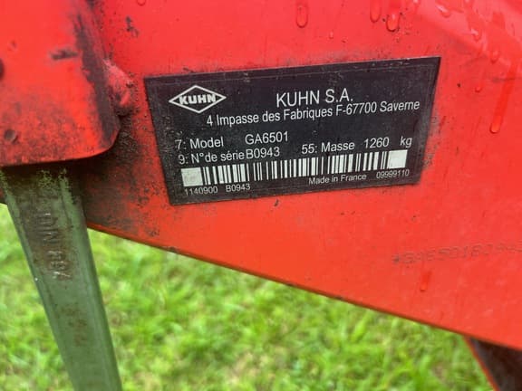Image of Kuhn GA6501 equipment image 4