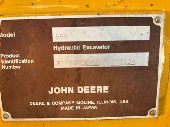 Image of John Deere 85G equipment image 4