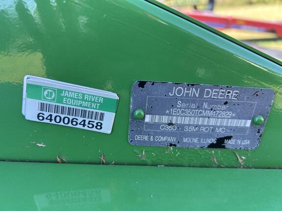 Image of John Deere C350 equipment image 4
