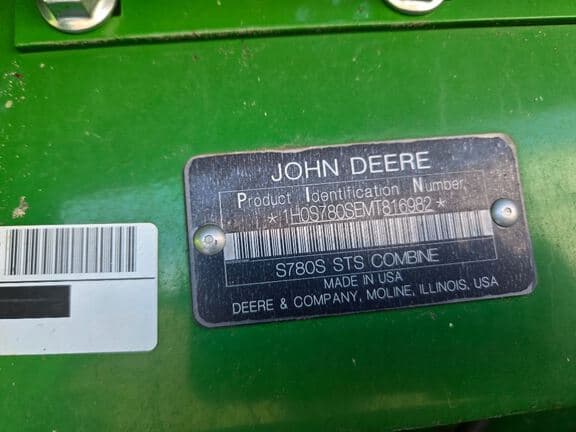 Image of John Deere S780 equipment image 4