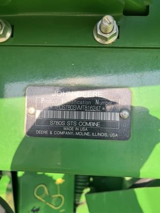 Image of John Deere S780 equipment image 2