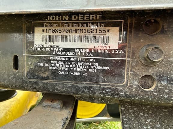 Image of John Deere X570 equipment image 2
