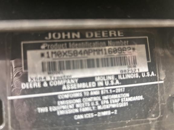 Image of John Deere X584 equipment image 3