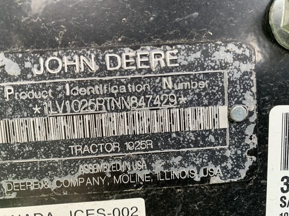 Image of John Deere 1025R equipment image 4