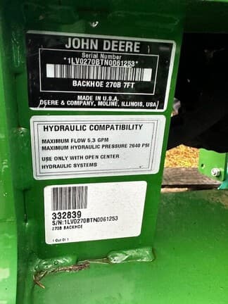 Image of John Deere 270B equipment image 4