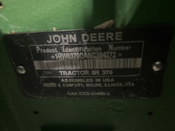 Image of John Deere 8R 370 equipment image 3