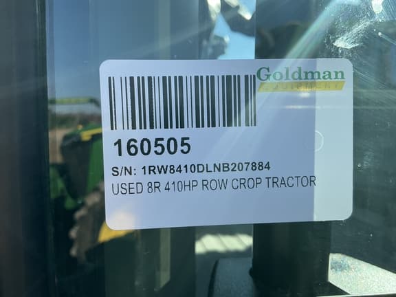 Image of John Deere 8R 410 equipment image 4