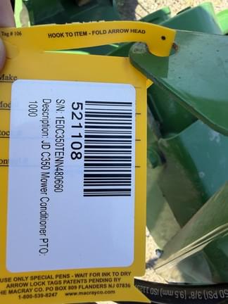 Image of John Deere C350 equipment image 1