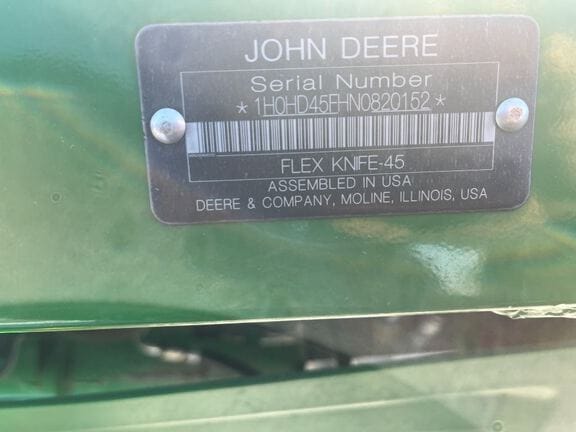 2022 John Deere HD45F Equipment Image0
