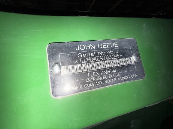 Image of John Deere HD45F equipment image 3