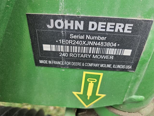 Image of John Deere R240 equipment image 4