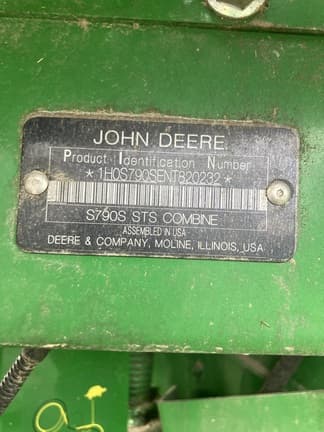 Image of John Deere S790 equipment image 4