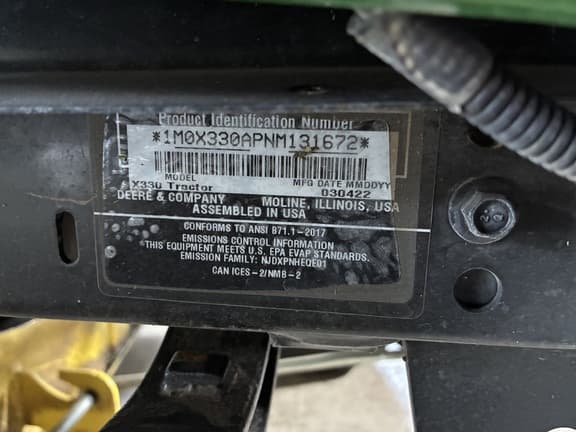 Image of John Deere X330 Primary image