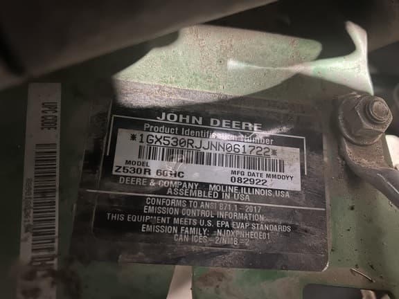 Image of John Deere Z530R equipment image 3