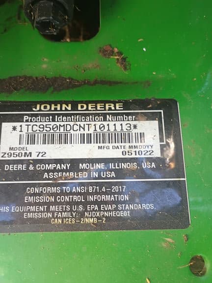 Image of John Deere Z950M equipment image 2
