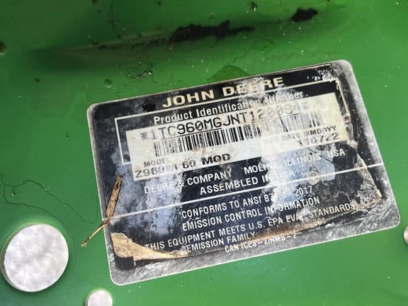Image of John Deere Z960M equipment image 4