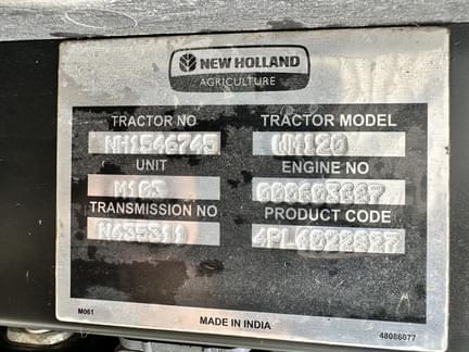 Image of New Holland Workmaster 120 equipment image 3