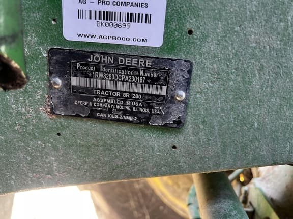 Image of John Deere 8R 280 equipment image 2