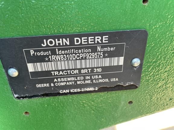 Image of John Deere 8RT 310 equipment image 2