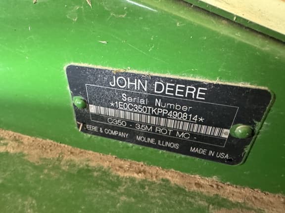 Image of John Deere C350 equipment image 3