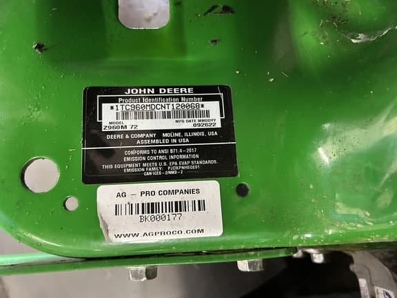 Image of John Deere Z960M equipment image 4