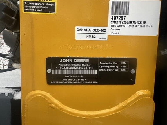 Image of John Deere 325G equipment image 3