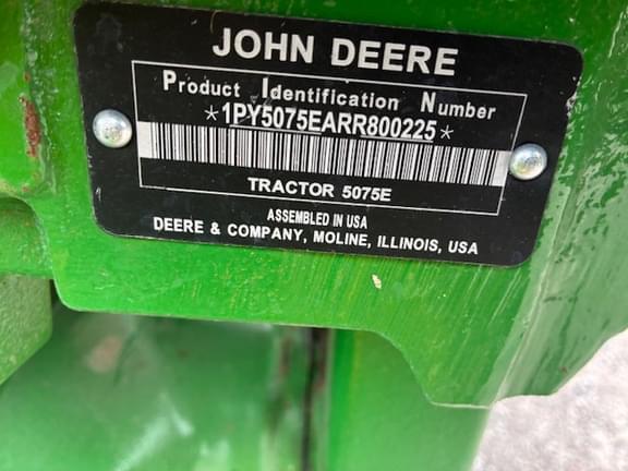 Image of John Deere 5075E equipment image 2