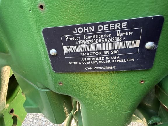 Image of John Deere 8R 280 equipment image 4