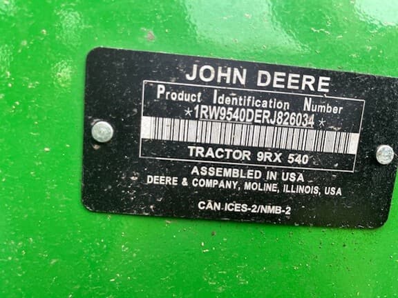 Image of John Deere 9RX 540 equipment image 3