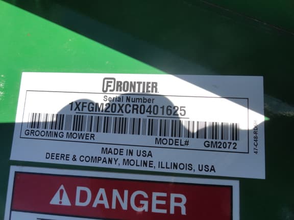 Image of Frontier GM2072R equipment image 4