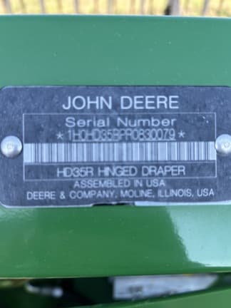 Image of John Deere HD35R equipment image 1