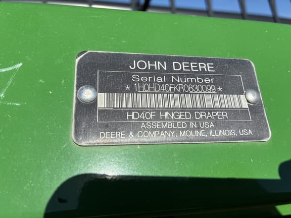Image of John Deere HD40F equipment image 1