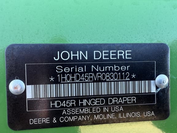 Image of John Deere HD45R equipment image 4
