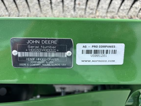 Image of John Deere HD50F equipment image 4